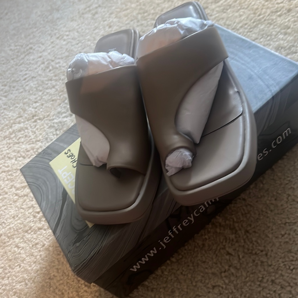 Grey Women's Slide Sandals - Jeffrey Campbell